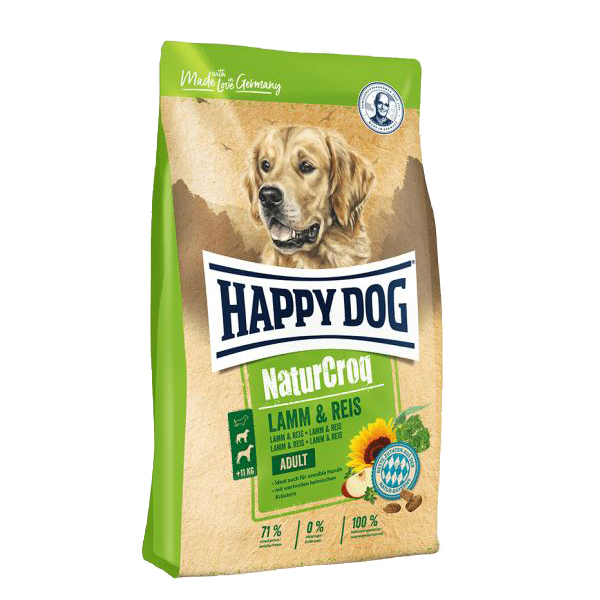 Happy Dog NaturCroq, сухой корм для собак всех пород ягненок и рис, 15 кг