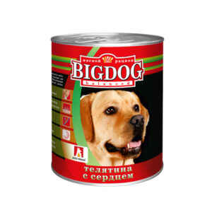 Зоогурман BigDog, консервы для собак телятина с сердцем, 850 гр