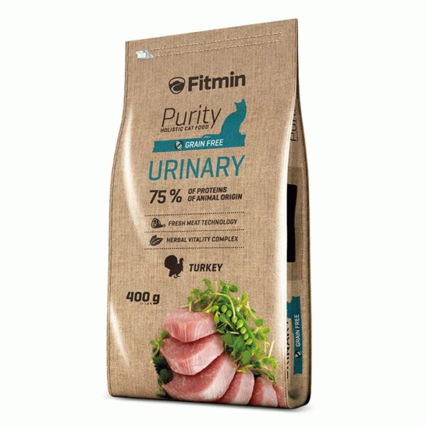 Fitmin Cat Purity Urinary, беззерновой корм для взрослых кошек способствующий правильной работе мочевой системы, 400 гр