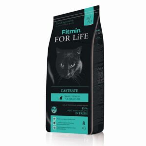 Fitmin cat For Life Castrate, корм для взрослых кошек с избыточным весом, кастрированных и стерилизованных, 8 кг