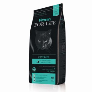 Fitmin cat For Life Castrate, корм для взрослых кошек с избыточным весом, кастрированных и стерилизованных, 400 гр
