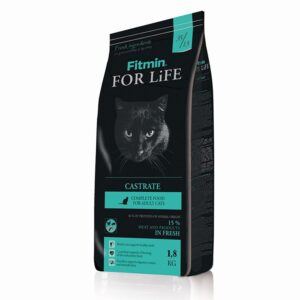 Fitmin cat For Life Castrate, корм для взрослых кошек с избыточным весом, кастрированных и стерилизованных, 1.8 кг