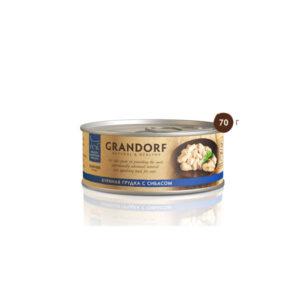 Grandorf, консервы для кошек грудка с сибасом, 70 гр