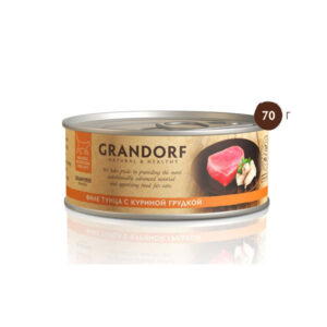 Grandorf, консервы для кошек филе тунца с куриной грудкой, 70 гр