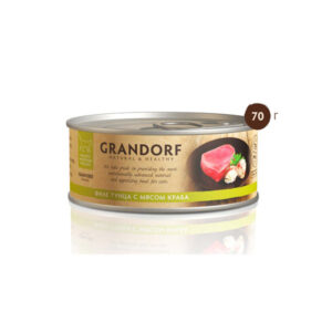Grandorf, консервы для кошек филе тунца с мясом краба, 70 гр