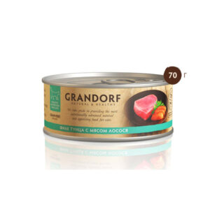 Grandorf, консервы для кошек филе тунца с мясом лосося 70 гр