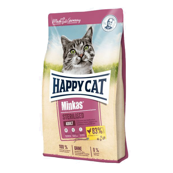 Happy Cat Minkas Sterilised, сухой корм для стерилизованных кошек, 10 кг