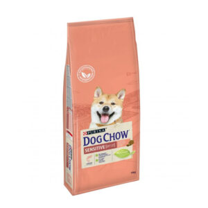 Purina Dog Chow Sensitive, сухой корм для взрослых собак с чувствительным пищеварением лосось, 14 кг